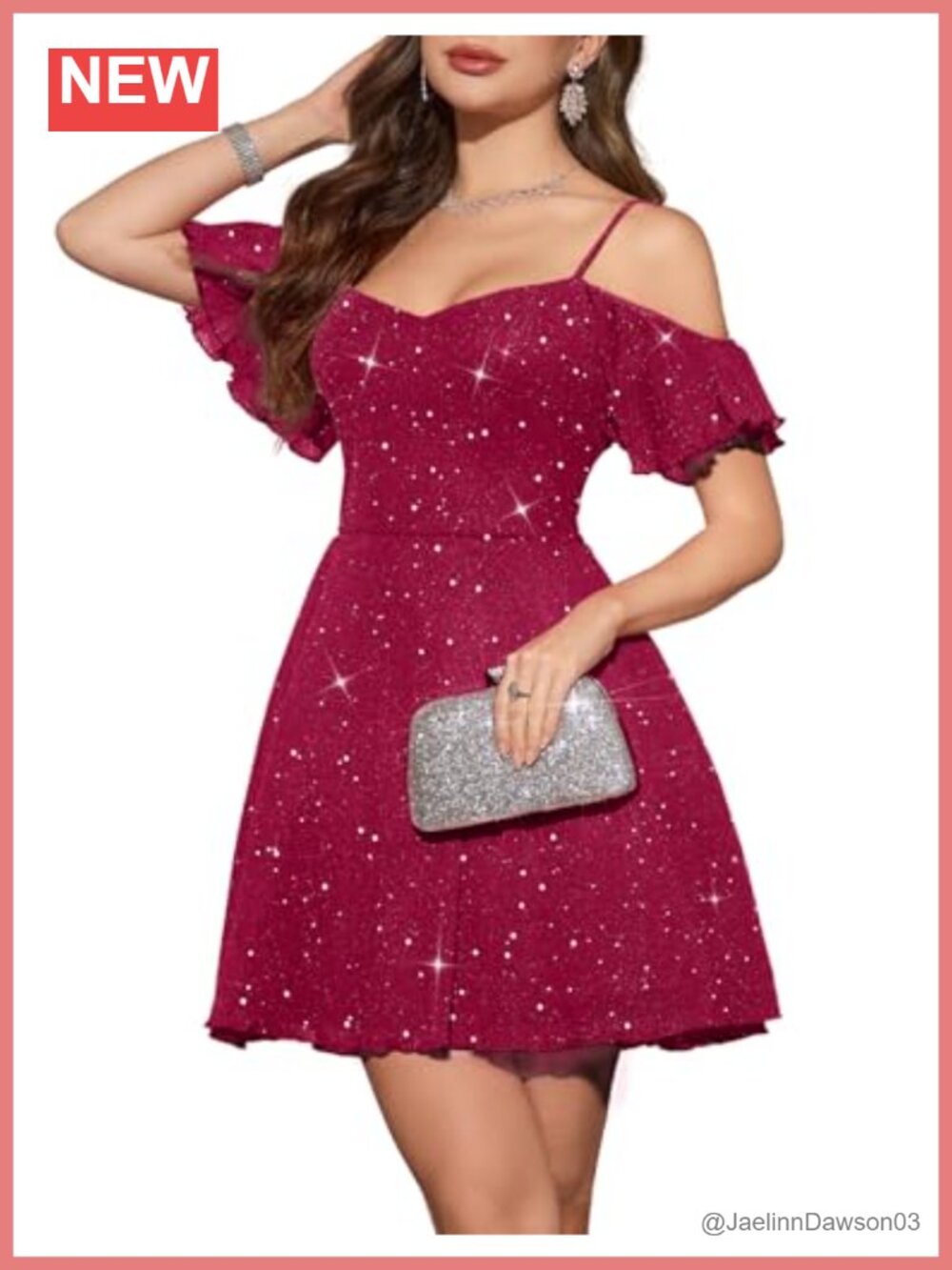 Sparkly Sequin Tulle Homecoming Cocktail Dress
